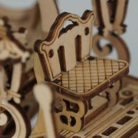 RoboTime dřevěné 3D puzzle Pohádkový kočár 5