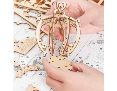 RoboTime dřevěné 3D puzzle Pohádkový kočár