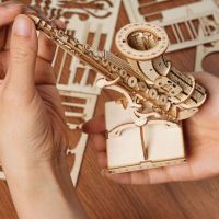 RoboTime dřevěné 3D puzzle Saxofon 5