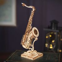 RoboTime dřevěné 3D puzzle Saxofon 2