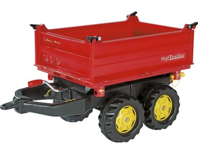 Vlečka s šnekovým vyklápěním do 3 stran 2osá - červená Rolly Toys