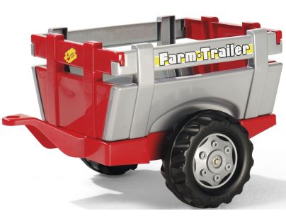 Rolly Toys Vlečka za traktor jednoosá Farm Trailer Stříbročervená
