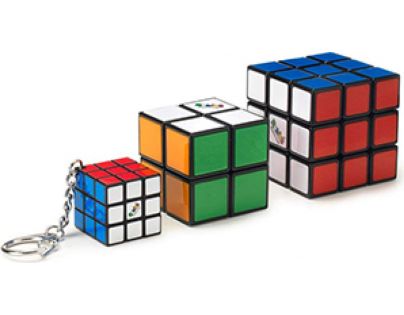 Spin Master Rubikova kocka sada 3 x 3,  2 x 2 a 3 x 3 přívěsek