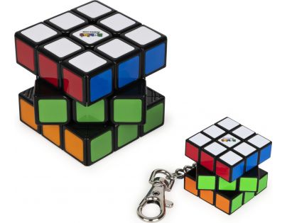 Spin Master Rubikova kostka sada klasik 3 x 3 a 3 x 3 s přívěskem