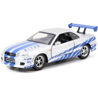 Rychle a zběsile Twin Pack 2006 Mitsubishi Lancer Evo IX + Brianův 2002 Nissan Skyline GTR R34, 1:32 Wave 6