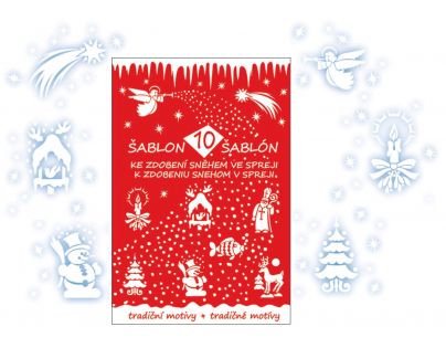 Anděl Šablony papírové Vánoční motivy 31 x 21 cm