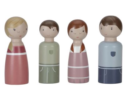 Sada dřevěných panenek Family Rosa