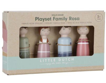 Sada dřevěných panenek Family Rosa
