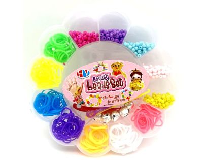 Sada gumiček a korálků 365 ks na výrobu náramků Loom Band