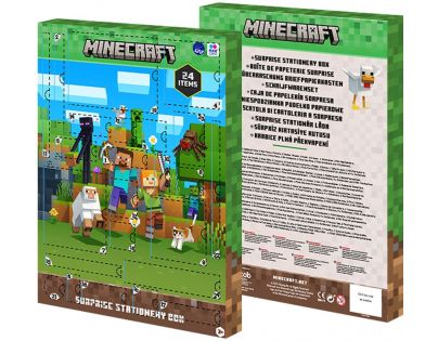 Sada překvapení Pixie Crew & Minecraft 24 kusů, školní potřeby - Poškozený obal