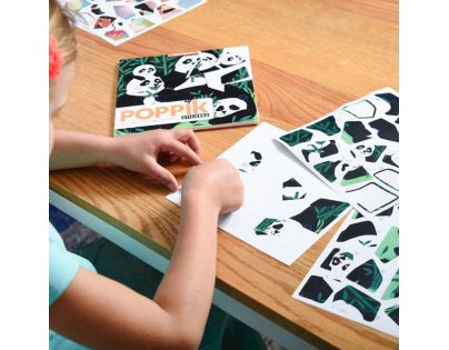 Poppik Puzzle samolepkové Divoká zvířata 105 dílků