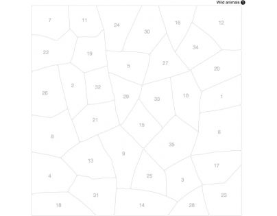 Poppik Puzzle samolepkové Divoká zvířata 105 dílků