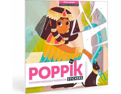 Poppik Puzzle samolepkové Princezny 105 dílků