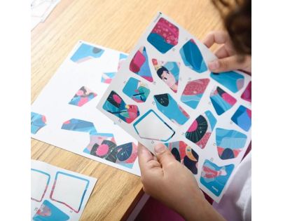 Poppik Puzzle samolepkové Princezny 105 dílků