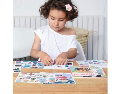 Poppik Puzzle samolepkové Princezny 105 dílků