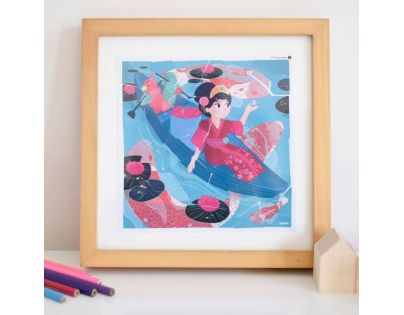 Poppik Puzzle samolepkové Princezny 105 dílků