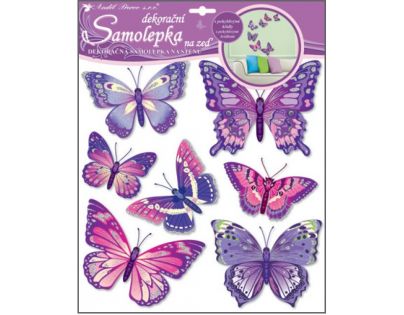 Anděl Samolepky na Zeď Motýli fialoví 30,5 x 30,5 cm