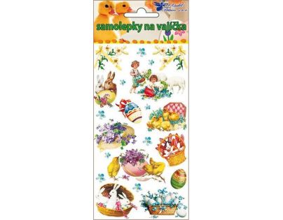 Anděl Samolepky velikonoční gelové Vintage 19 x 9 cm Děti