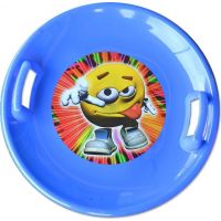 Toy Sáňkovací kulatý talíř Super Star na sníh 60 cm modrý
