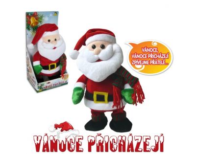 Santa Claus chodící - tančící 30 cm