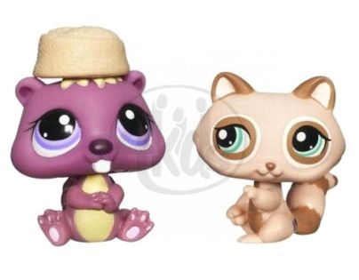 Sběratelská zvířátka Littlest Pet Shop - 1409 Mýval 1410 Bobr