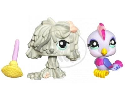 Sběratelská zvířátka Littlest Pet Shop - 1458 Štěně 1459 Kakadu