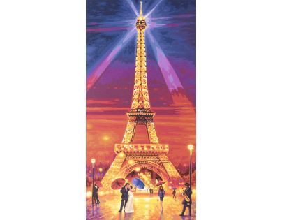 Schipper Hochformat Eiffelova věž v noci 40 x 80 cm