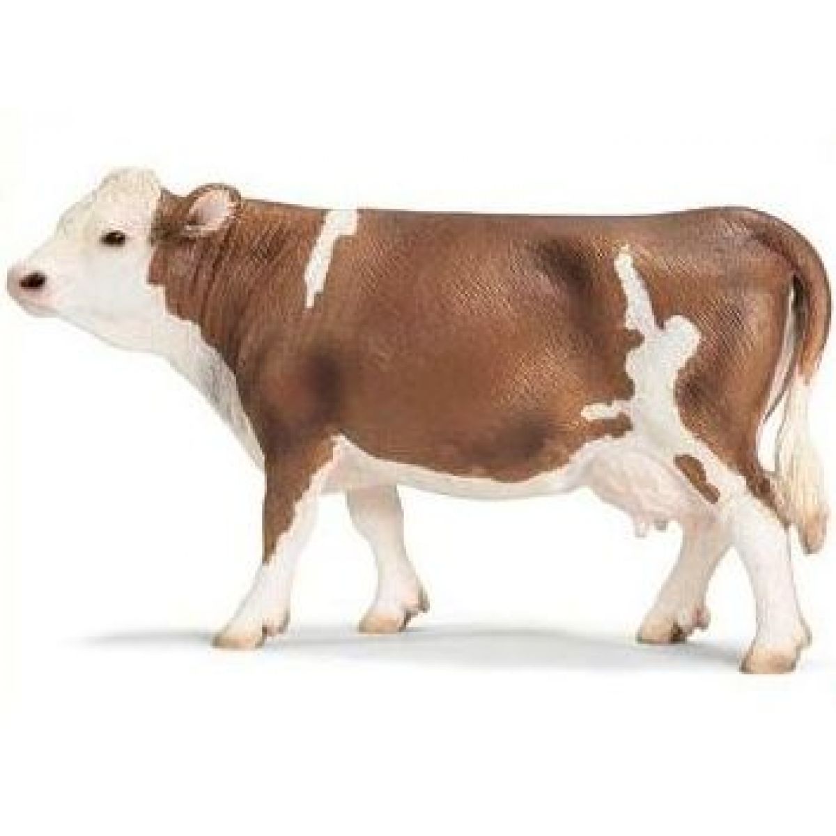 Schleich 13641 - Zvířátko - simentálská kráva (český strakatý skot)