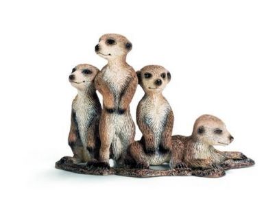 Schleich 14388 Čtyři mláďata surikaty