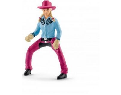 Schleich 41417 Osedlaný kůň s kovbojkou