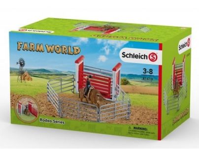 Schleich Kovboj na býku v ohradě