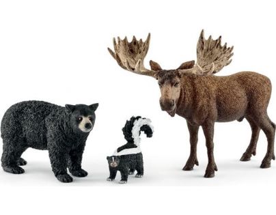 Schleich 41456 Set lesní zvířátka severní Ameriky
