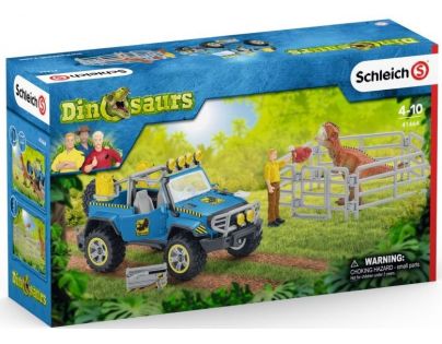 Schleich Terénní vůz s venkovním výběhem pro dinosaura Schleich Terénní vůz s venkovním výběhem pro dinosaura