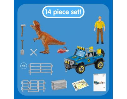 Schleich Terénní vůz s venkovním výběhem pro dinosaura Schleich Terénní vůz s venkovním výběhem pro dinosaura