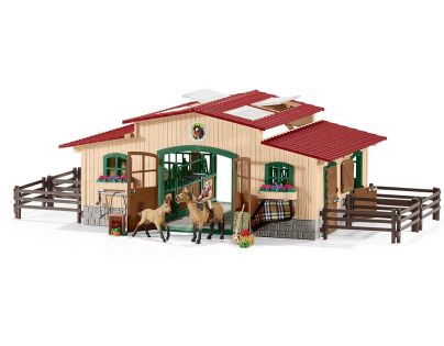 Schleich 42195 Stáj s koňmi a příslušenstvím - Poškozený obal