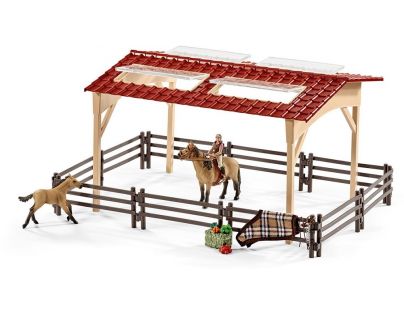 Schleich 42195 Stáj s koňmi a příslušenstvím - Poškozený obal