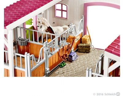 Schleich 42344 Stáj s koňmi a příslušenstvím v pastelových barvách - Poškozený obal