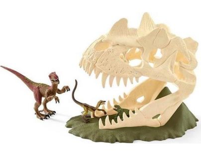 Schleich 42348 Velká lebka s Velociraptorem a ještěrem