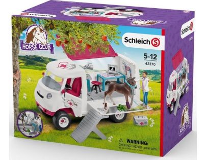 Schleich Mobilní veterinářská klinika s klisnou a ošetřovatelem