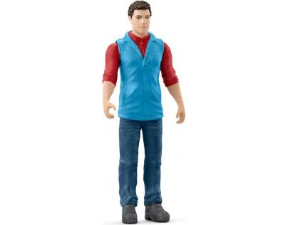 Schleich Zemědělský dopravník na seno s farmářem