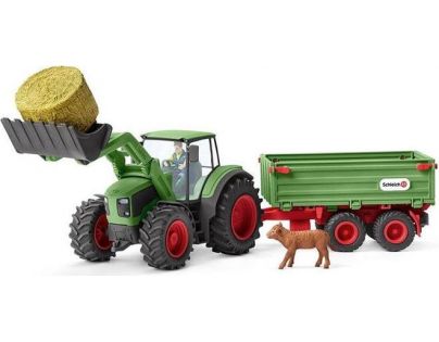 Schleich Traktor s vlekem