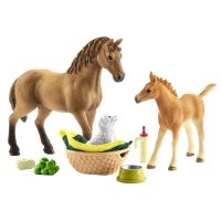 Schleich 42432 Kůň s hříbětem a štěňátkem - Poškozený obal