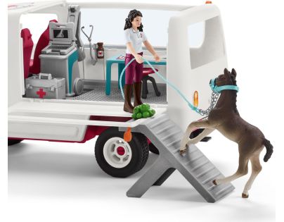 Schleich Horse Club Nová mobilní veterinární klinika s klisnou a ošetřovatelem - Poškozený obal