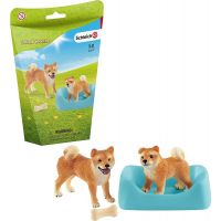 Schleich Fenka a štěně Shiba Inu 2