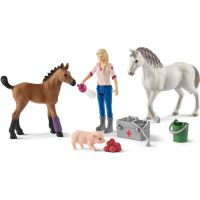 Schleich Návštěva lékaře u klisny a hříběte - Poškozený obal