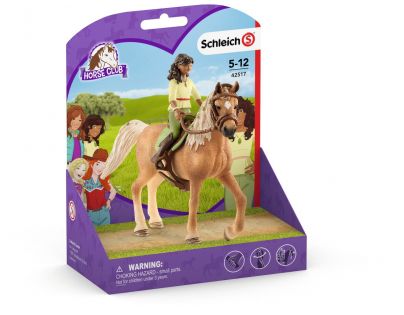 Schleich Černovláska Sarah a kůň Mystery