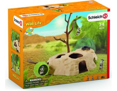 Schleich Surikaty a jejich hravé prolézání