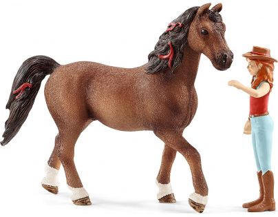 Schleich Zrzka Hannah s pohyblivými klouby na koni