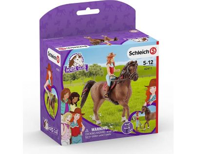 Schleich Zrzka Hannah s pohyblivými klouby na koni
