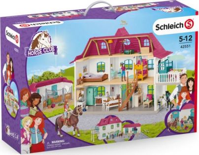 Schleich Velký dům se stájí příslušenstvím a kloubovými figurkami